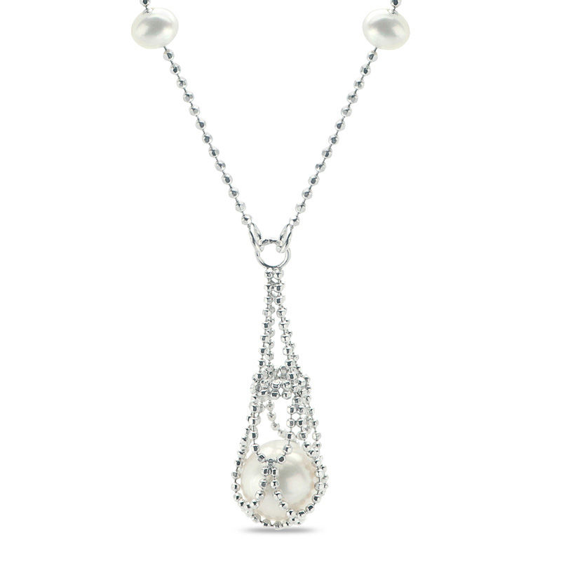 8.0-8.5mm Freshwater Cultured Pearl Imperial Lace Necklace in