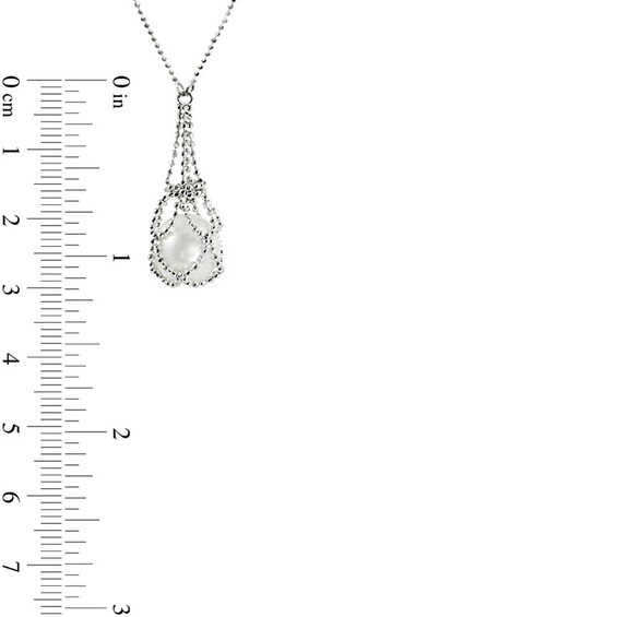 8.0-8.5mm Freshwater Cultured Pearl Imperial Lace Necklace in Sterling Silver