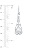 Thumbnail Image 1 of 8.0 - 8.5mm Cultured Freshwater Pearl Imperial Lace Drop Earrings in Sterling Silver