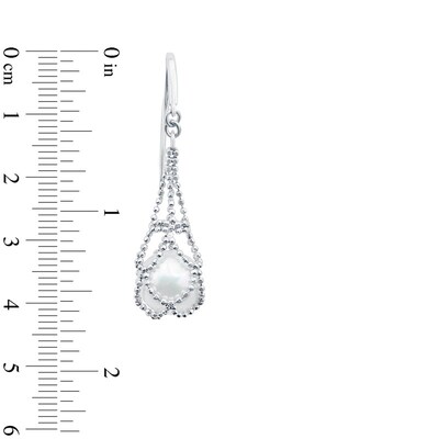 Delicate Freshwater Pearl and Soft Blue Chalcedony Earrings