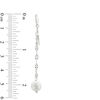 Thumbnail Image 1 of 7.5 - 8.0mm Cultured Freshwater Pearl Flat Link Drop Earrings in Sterling Silver