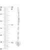 Thumbnail Image 2 of 7.5-8.0mm Freshwater Cultured Pearl Flat Link Drop Earrings in Sterling Silver