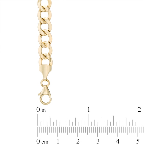 Men's 7.0mm Curb Chain Necklace in Hollow 14K Gold - 20"