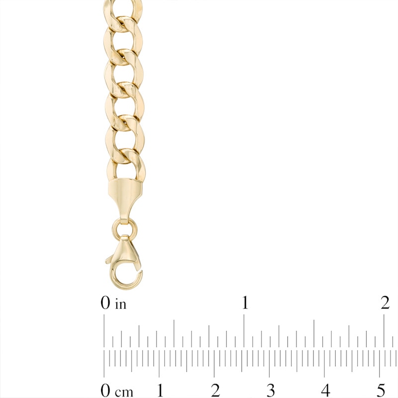 Men's 7.0mm Curb Chain Necklace in Hollow 14K Gold - 20"