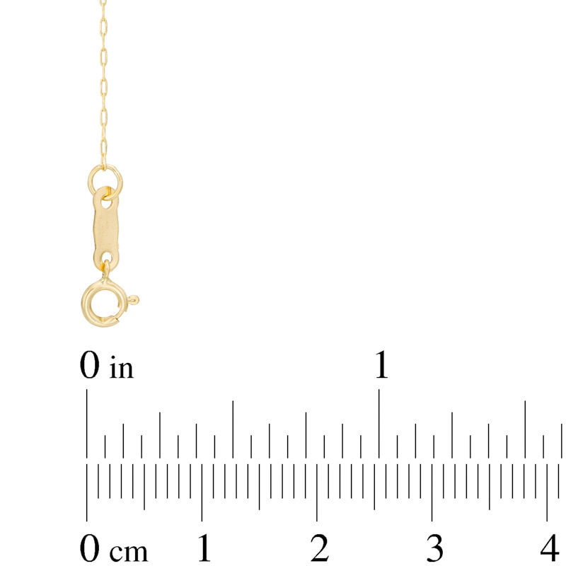 Diamond-Cut Curved Bar Necklace in 14K Gold - 17"