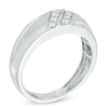 Thumbnail Image 2 of 1/4 CT. T.W. Diamond Double Slant Anniversary Band in 10K White Gold