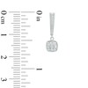 Thumbnail Image 2 of 1/2 CT. T.W. Diamond Beaded J-Hoop Drop Earrings in 10K White Gold