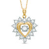 Thumbnail Image 0 of 1/2 CT. T.W. Diamond Frame Heart Pendant in 10K Gold