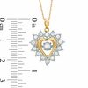 Thumbnail Image 1 of 1/2 CT. T.W. Diamond Frame Heart Pendant in 10K Gold