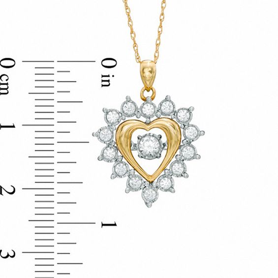 1/2 CT. T.w. Diamond Frame Heart Pendant in 10K Gold