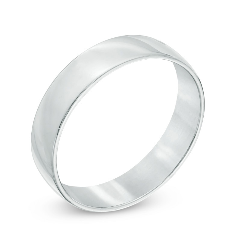 Main Image 2 of Men's 5.5mm Comfort Fit Wedding Band in 14K White Gold