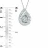 Thumbnail Image 1 of 3/4 CT. T.W. Diamond Teardrop Overlay Pendant in 14K White Gold