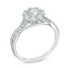 Thumbnail Image 1 of 7/8 CT. T.W. Diamond Flower Frame Twist Engagement Ring in 14K White Gold