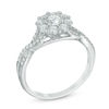 Thumbnail Image 2 of 7/8 CT. T.W. Diamond Flower Frame Twist Engagement Ring in 14K White Gold