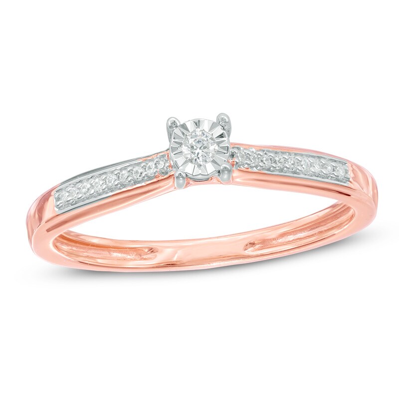 Diamond Accent Promise Ring in 10K Rose Gold Zales