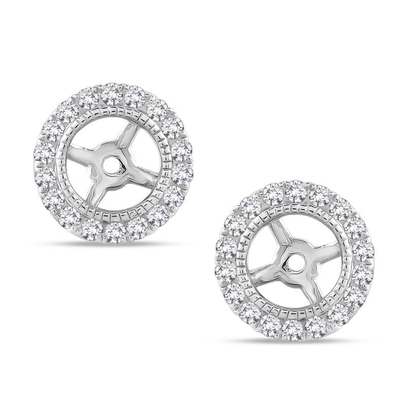 1/4 CT. T.W. Diamond Frame Earring Jackets in 14K White Gold