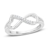 Thumbnail Image 1 of Diamond Accent Sideways Infinity Ring in Sterling Silver - Size 7