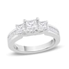 Thumbnail Image 1 of 1/2 CT. T.W. Princess-Cut Diamond Three Stone Engagement Ring in 14K White Gold