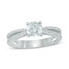 Thumbnail Image 1 of 1 CT. T.W. Diamond Split Shank Engagement Ring in 14K White Gold