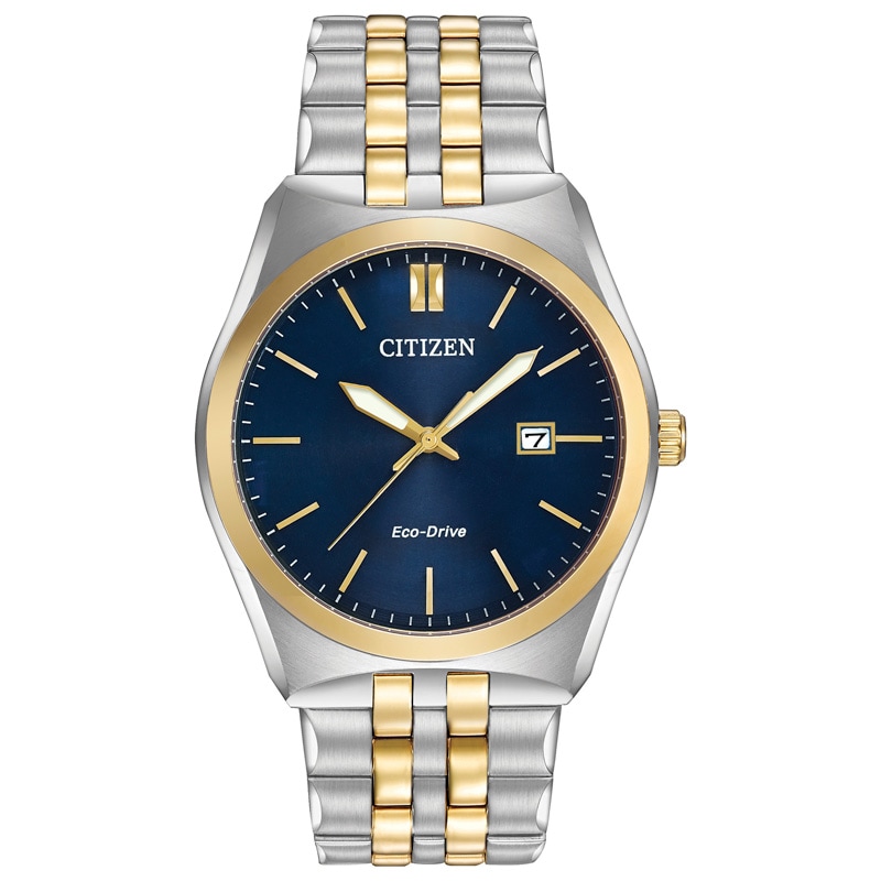 Main Image 1 of Men's Citizen Eco-Drive® Corso Two-Tone Watch with Navy Blue Dial (Model: BM7334-58L)
