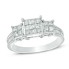 Thumbnail Image 1 of 1 CT. T.W. Diamond Three Stone Composite Engagement Ring in 10K White Gold