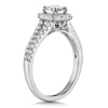 Thumbnail Image 1 of 5/8 CT. T.W. Diamond Cushion Frame Split Shank Engagement Ring in 10K White Gold