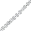 Thumbnail Image 1 of 5 CT. T.W. Diamond Flower Cluster Bracelet in 14K White Gold