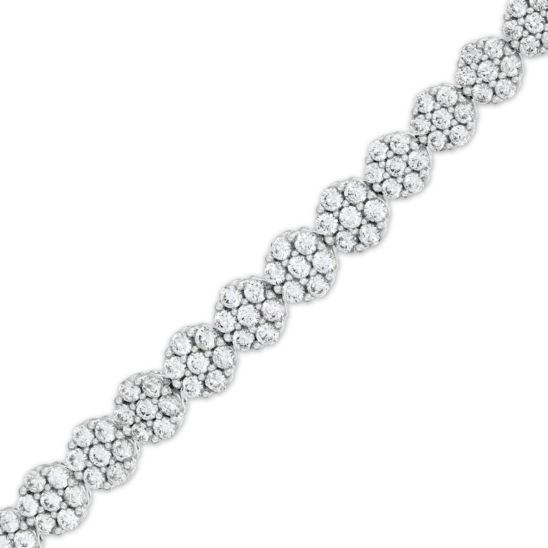 Main Image 1 of 5 CT. T.W. Diamond Flower Cluster Bracelet in 14K White Gold