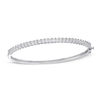 Thumbnail Image 1 of 1/8 CT. T.W. Diamond Bangle in Sterling Silver - 7.5"