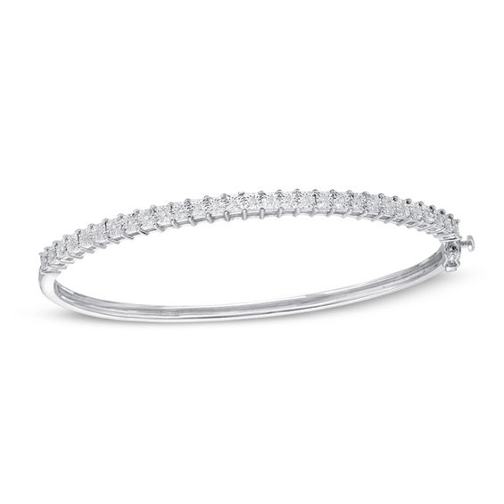 1/8 CT. T.w. Diamond Bangle in Sterling Silver - 7.5"