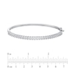 Thumbnail Image 2 of 1/8 CT. T.W. Diamond Bangle in Sterling Silver - 7.5"