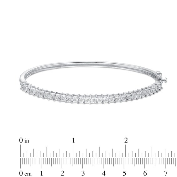 1/8 CT. T.w. Diamond Bangle in Sterling Silver - 7.5"