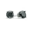 Thumbnail Image 0 of 5/8 CT. T.W. Black Diamond Solitaire Stud Earrings in 10K White Gold