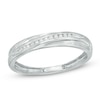 Thumbnail Image 1 of 1/20 Diamond Slant Wedding Band in 10K White Gold