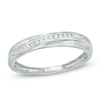 Thumbnail Image 0 of Men's 1/20 Diamond Slant Wedding Band in 10K White Gold