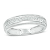 Thumbnail Image 0 of Men's 1/4 CT. T.W. Diamond Milgrain Wedding Band in 10K White Gold