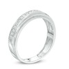 Thumbnail Image 1 of Men's 1/4 CT. T.W. Diamond Milgrain Wedding Band in 10K White Gold