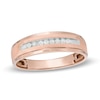 Thumbnail Image 0 of Men's 1/10 CT. T.W. Diamond Wedding Band in 10K Rose Gold