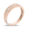 Thumbnail Image 1 of Men's 1/10 CT. T.W. Diamond Wedding Band in 10K Rose Gold