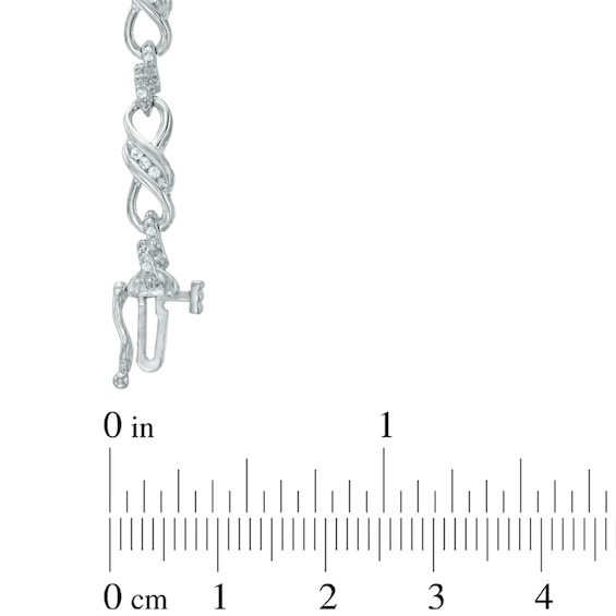 1/4 CT. T.w. Diamond Infinity Link Bracelet in 10K White Gold - 7.25"