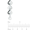 Thumbnail Image 2 of 1/10 CT. T.W. Enhanced Black and White Diamond Curlique Heart Link Bracelet in Sterling Silver - 7.5"
