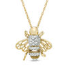 Thumbnail Image 0 of 1/10 CT. T.W. Diamond Bumblebee Pendant in 10K Gold