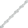 Thumbnail Image 1 of 1/2 CT. T.W. Diamond Cascading Three Stone Bracelet in Sterling Silver