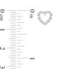 Thumbnail Image 2 of 1/4 CT. T.W. Diamond Heart Outline Stud Earrings in 10K White Gold