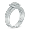 Thumbnail Image 2 of 1/3 CT. T.W. Multi-Diamond Square Frame Three Piece Bridal Set in 10K White Gold