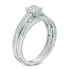 Thumbnail Image 2 of 1/3 CT. T.W. Multi-Diamond Bridal Set in 10K White Gold