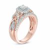 Thumbnail Image 2 of 3/4 CT. T.W. Diamond Frame Braided Infinity Bridal Set in 14K Two-Tone Gold