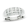 Thumbnail Image 0 of Men's 1 CT. T.W. Diamond Dome Anniversary Band in 10K White Gold