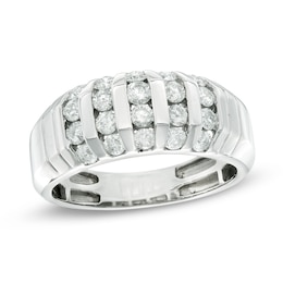 1 CT. T.W. Diamond Dome Anniversary Band in 10K White Gold