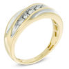 Thumbnail Image 2 of 1/4 CT. T.W. Diamond Five Stone Slant Anniversary Band in 10K Two-Tone Gold